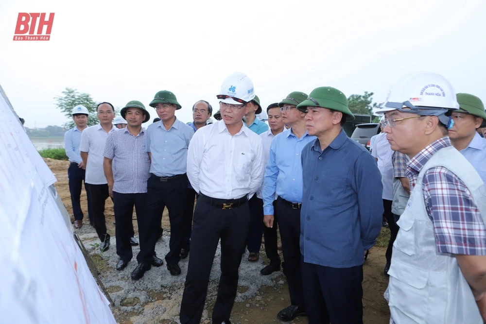Bí thư link m88 Đỗ Trọng Hưng kiểm tra các công trình trọng điểm tại huyện Hoằng Hóa và Nga Sơn