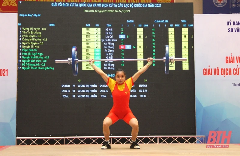 Giải vô địch Cử tạ CLB quốc gia năm 2024 diễn ra tại Thanh Hóa vào cuối tháng 8