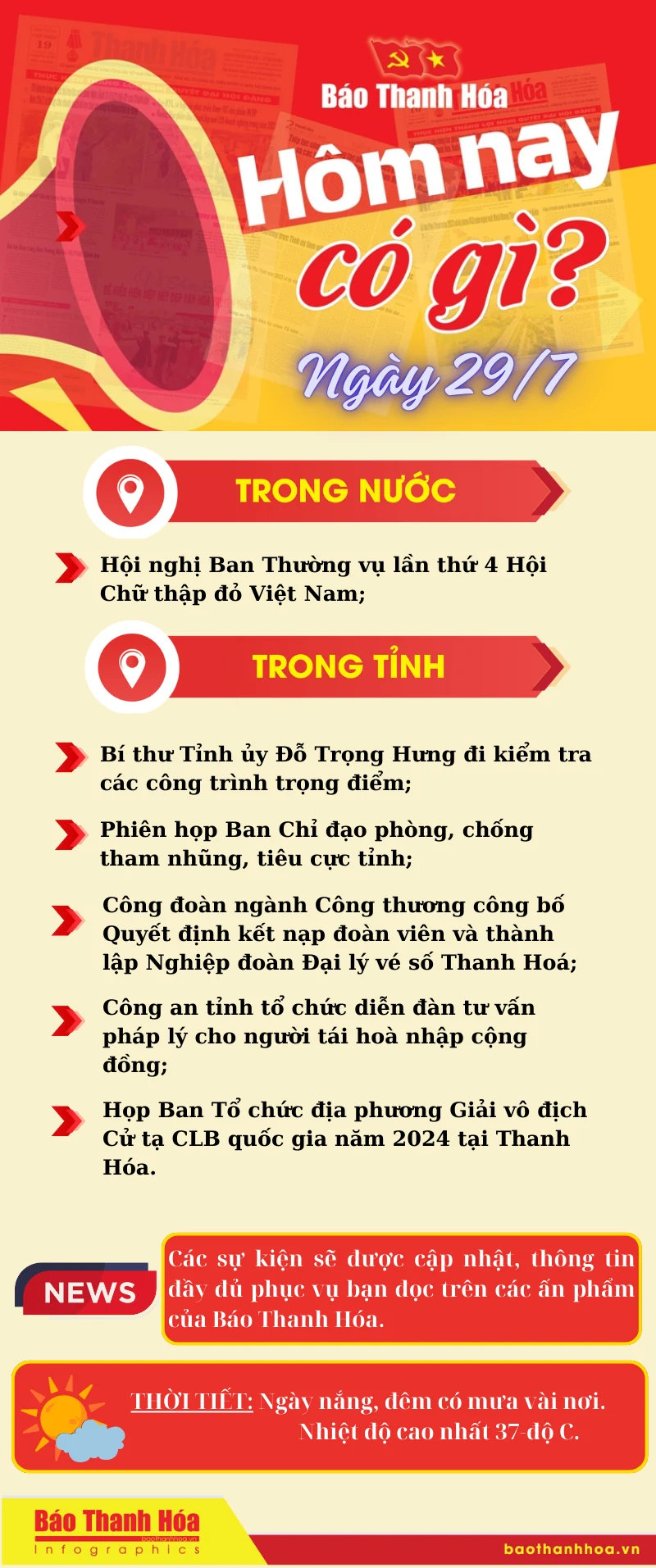 kèo nhà cái m88 có gì? - Sự kiện nổi bật ngày 29/7/2024