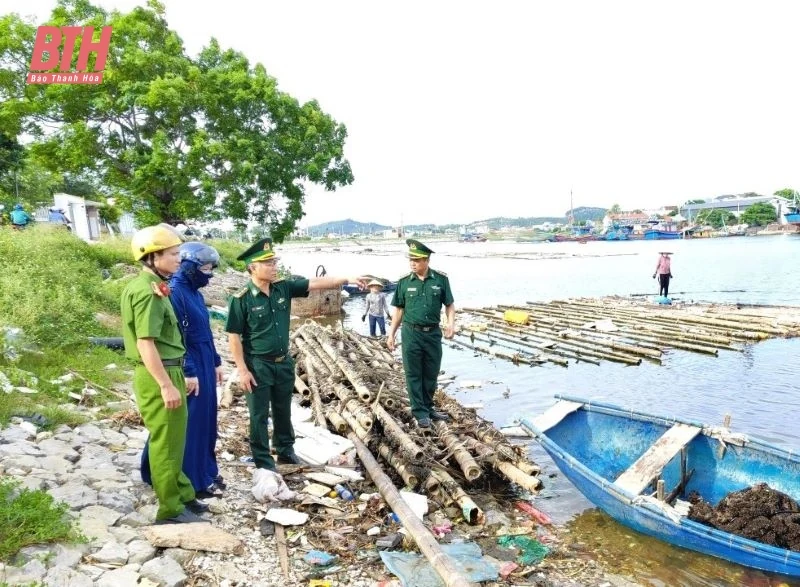 Hoàn thành tháo dỡ bè, mảng trái phép tại Khu neo đậu tránh trú bão cho tàu cá Lạch Bạng