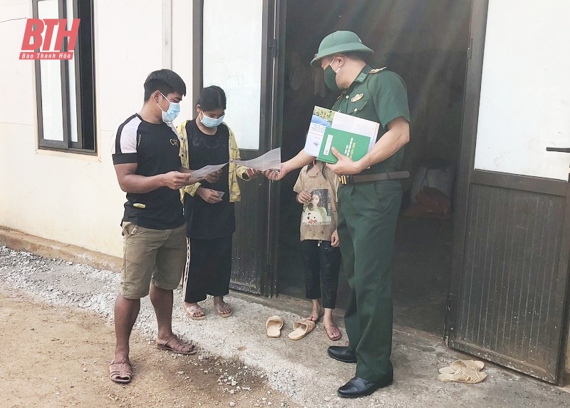 Đồn Biên phòng cửa khẩu Tén Tằn tăng cường tuyên truyền cho người dân về dịch bệnh bạch hầu