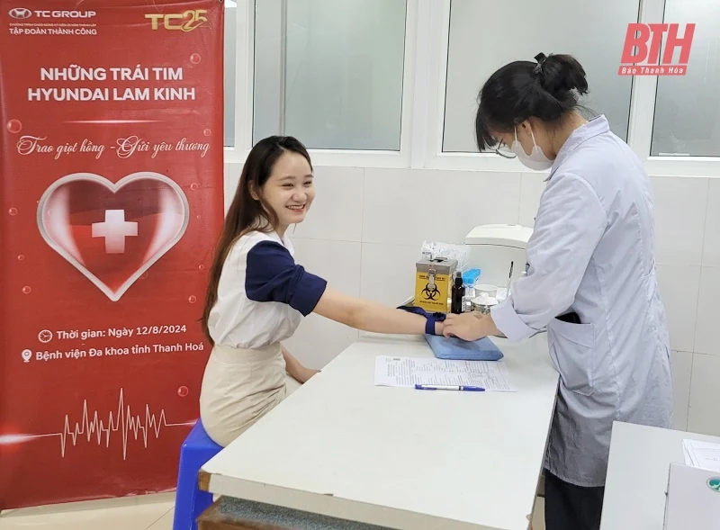 Chương trình hiến máu nhân đạo “Những trái tim Hyundai Lam Kinh - Trao giọt hồng, gửi yêu thương”