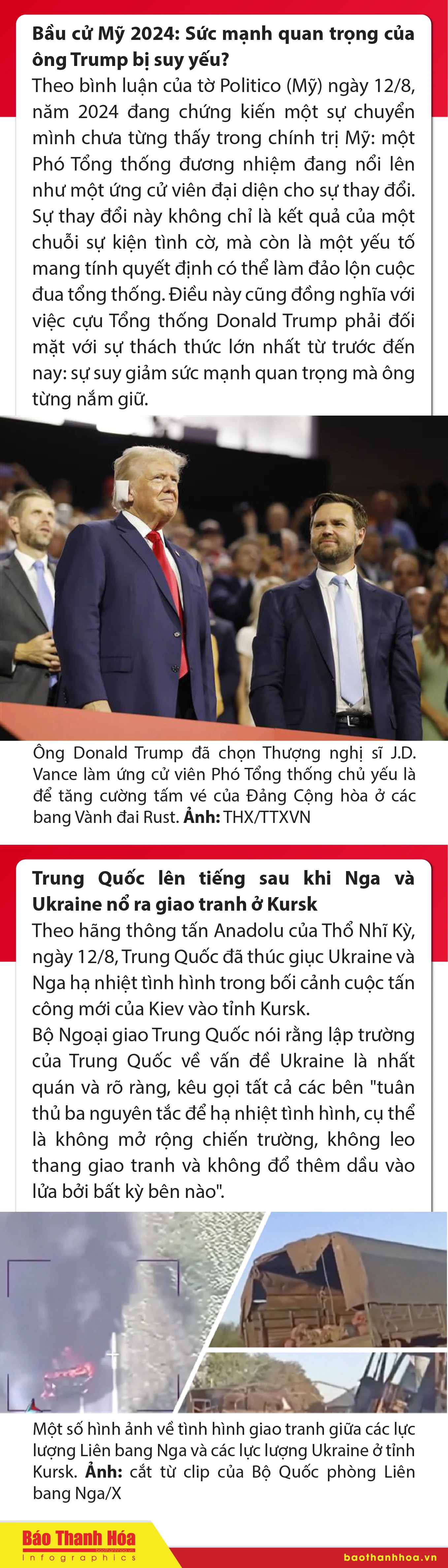 Sự kiện nổi bật trong nước, quốc tế ngày 12/8