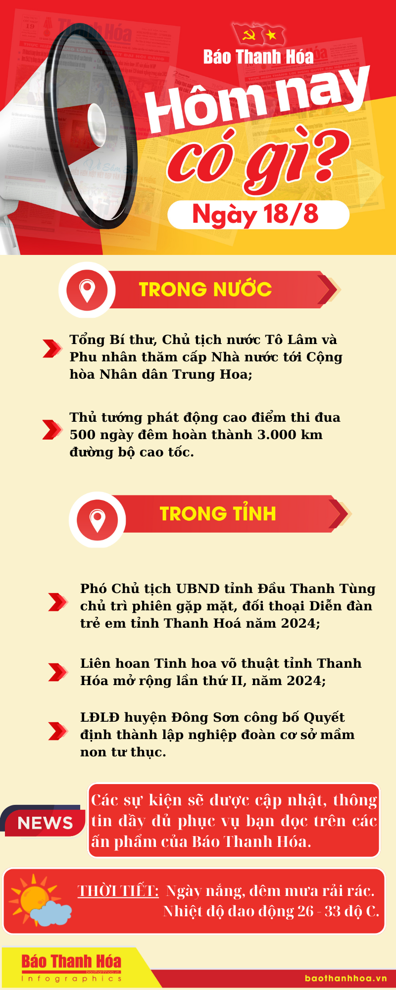 Hôm nay có gì? - Sự kiện nổi bật ngày 18/8/2024