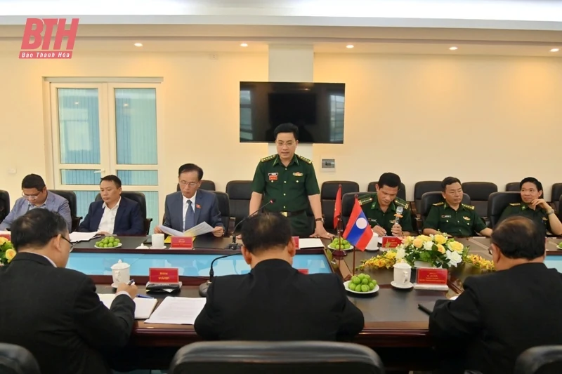 Đoàn đại biểu QPAN của Quốc hội Lào thăm, làm việc với Bộ Chỉ huy BĐBP tỉnh Thanh Hoá