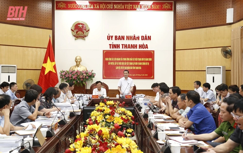 Khảo sát thực hiện sắp xếp, thành lập đơn vị hành chính đô thị trên địa bàn tỉnh Thanh Hóa