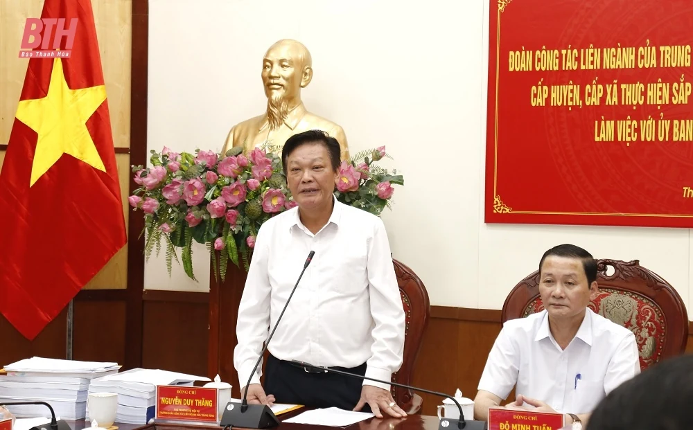Khảo sát thực hiện sắp xếp, thành lập đơn vị hành chính đô thị trên địa bàn tỉnh Thanh Hóa