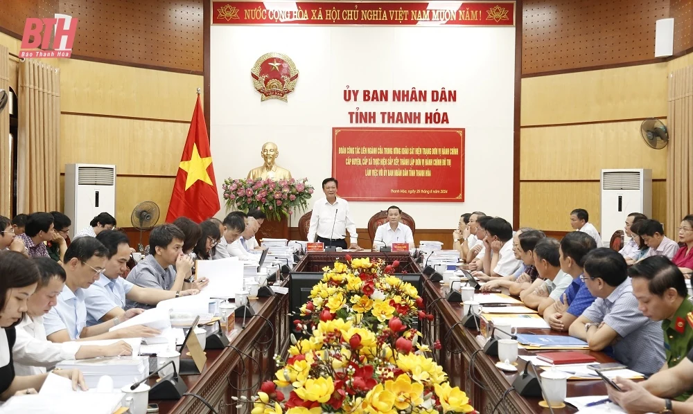 Khảo sát thực hiện sắp xếp, thành lập đơn vị hành chính đô thị trên địa bàn tỉnh Thanh Hóa