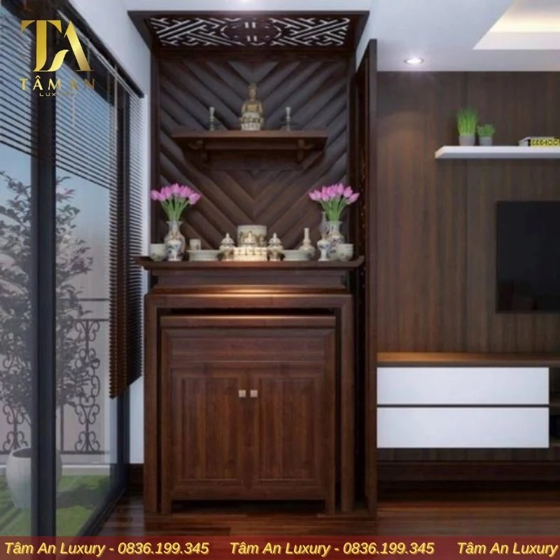 Top 5 mẫu bàn thờ chung cư đẹp, hiện đại phù hợp với mọi không gian