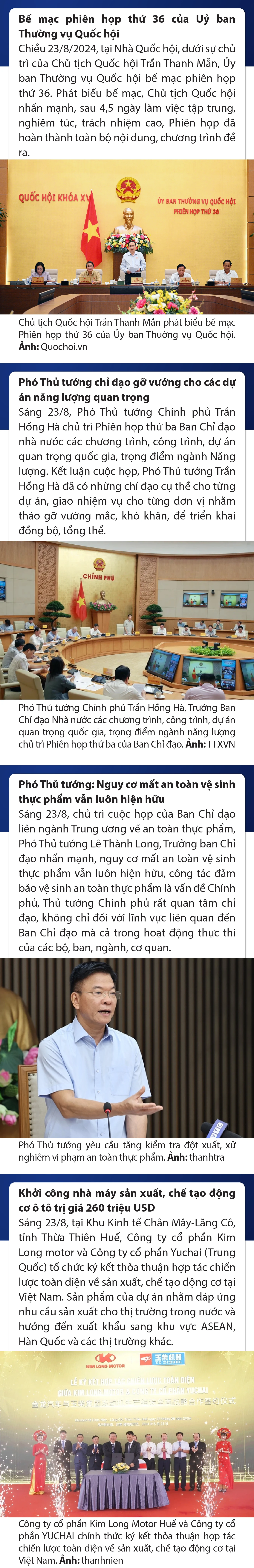 Sự kiện nổi bật trong nước, quốc tế ngày 23/8