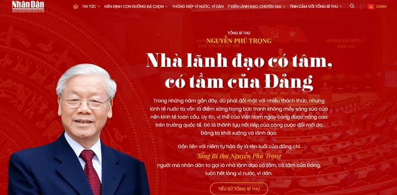 Khai trương Trang thông tin đặc biệt “Tổng Bí thư Nguyễn Phú Trọng - Nhà lãnh đạo có tâm, có tầm của Đảng”