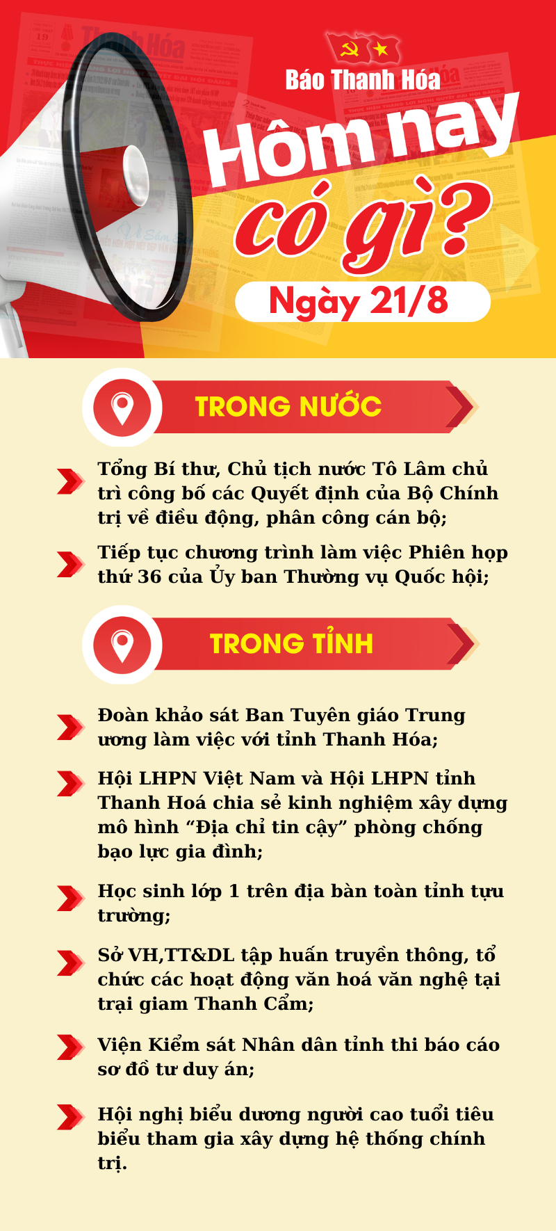 Hôm nay có gì? - Sự kiện nổi bật ngày 21/8/2024