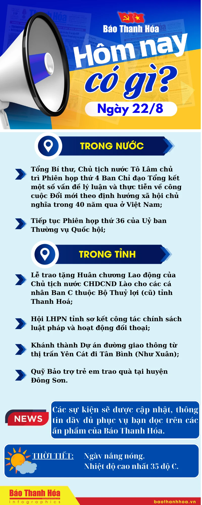Hôm nay có gì? - Sự kiện nổi bật ngày 22/8/2024
