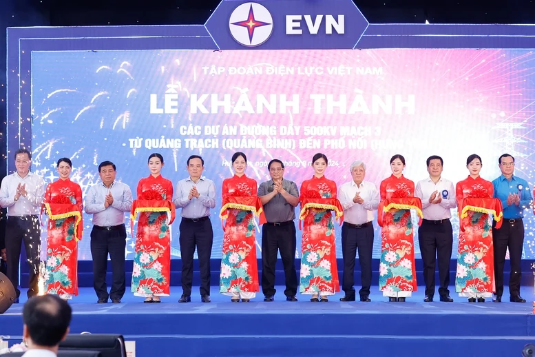 Khánh thành dự án đường dây 500 kV mạch 3 Quảng Trạch - Phố Nối