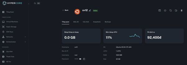 HyperCore - Nhà cung cấp dịch vụ VPS, Cloud Server hiệu năng cao trong tầm giá