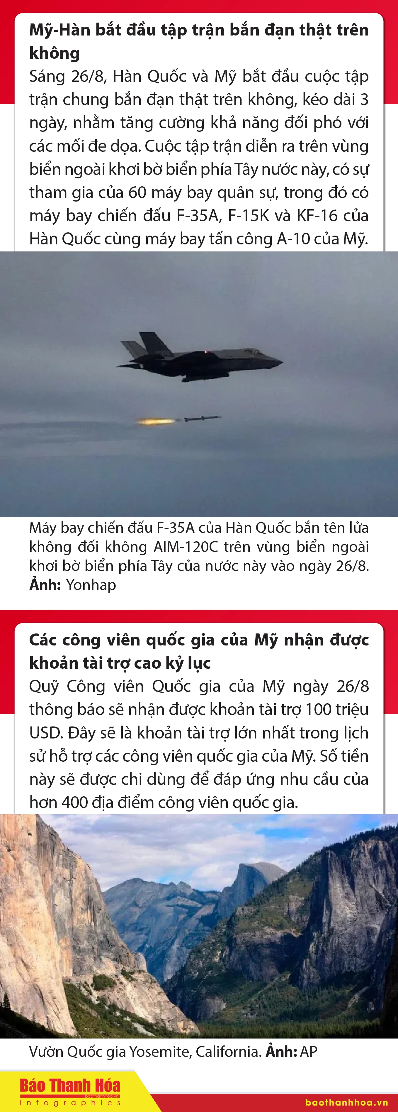 Sự kiện nổi bật trong nước, quốc tế ngày 26/8