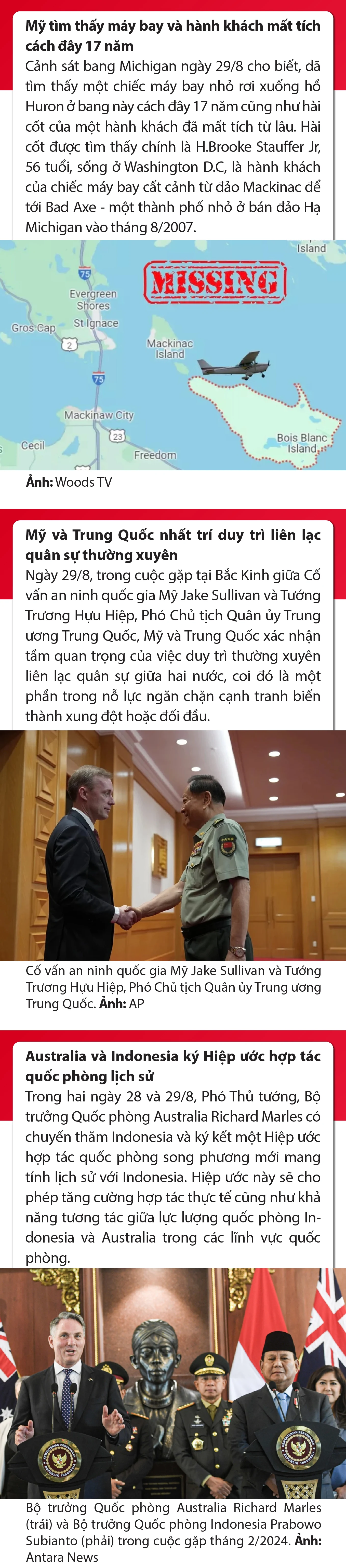 Sự kiện nổi bật trong nước, quốc tế ngày 29/8