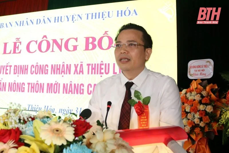 Thiệu Lý công bố Quyết định công nhận xã đạt chuẩn nông thôn mới nâng cao