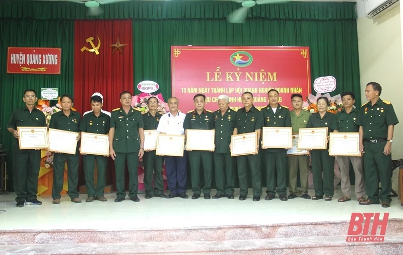 Kỷ niệm 15 năm thành lập Hội Doanh nghiệp doanh nhân cựu chiến binh huyện Quảng Xương