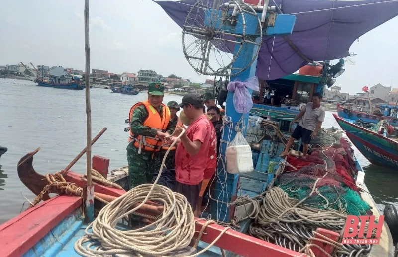 Các lực lượng tích cực hỗ trợ ngư dân đưa tàu thuyền về nơi tránh trú bão an toàn