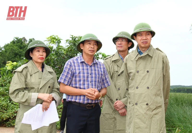 Phó Chủ tịch UBND tỉnh Lê Đức Giang kiểm tra công tác ứng phó bão số 3 tại các huyện Nông Cống, Như Thanh và Như Xuân
