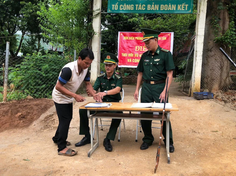 Tuần tra bảo vệ an ninh biên giới dịp lễ Quốc khánh trên biên giới Việt - Lào