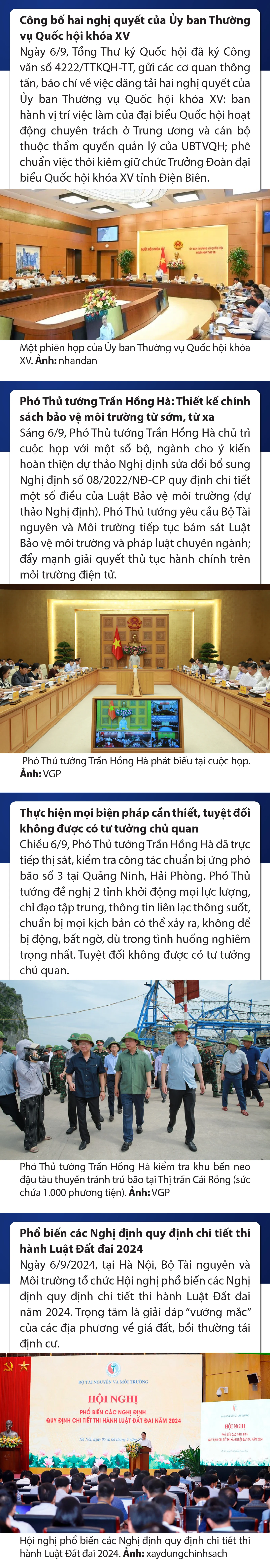 Sự kiện nổi bật trong nước, quốc tế ngày 6/9