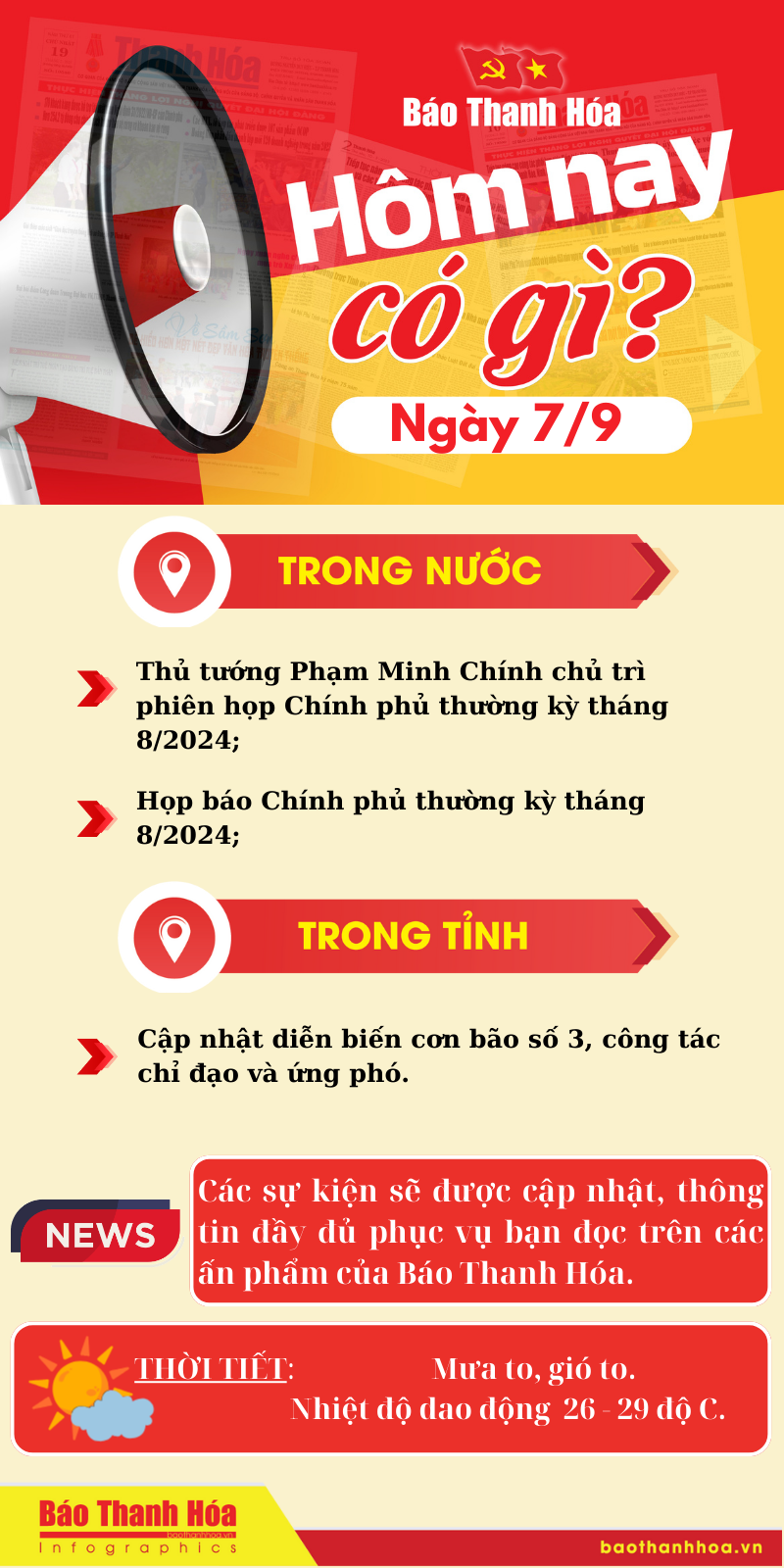Hôm nay có gì? - Sự kiện nổi bật ngày 7/9/2024