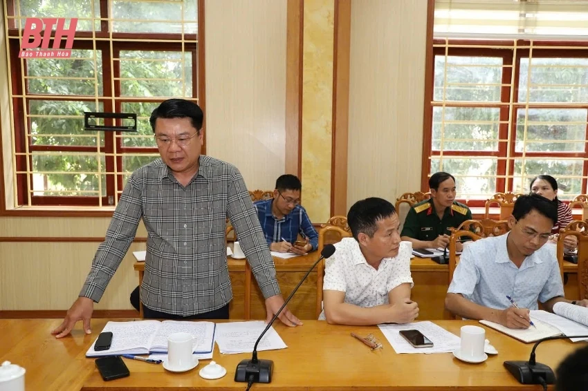 Phó Chủ tịch UBND tỉnh Đầu Thanh Tùng kiểm tra công tác ứng phó với bão số 3 tại Thường Xuân