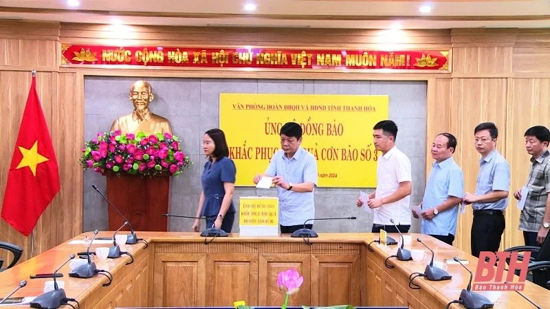 Văn phòng Đoàn ĐBQH và HĐND tỉnh phát động ủng hộ đồng bào bị thiệt hại do bão số 3
