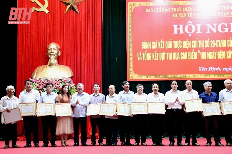 Yên Định tổng kết đợt thi đua cao điểm 100 ngày đêm xây dựng huyện NTM nâng cao