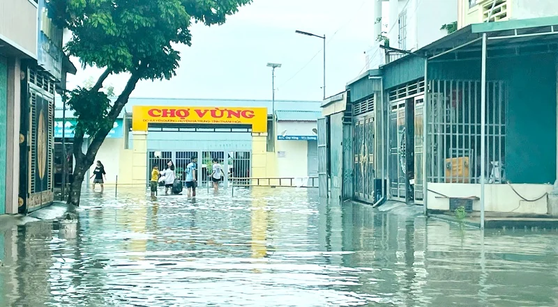 Hà Trung: Nước các sông dâng cao gây ngập tuyến Quốc lộ 1A và một số khu dân cư 