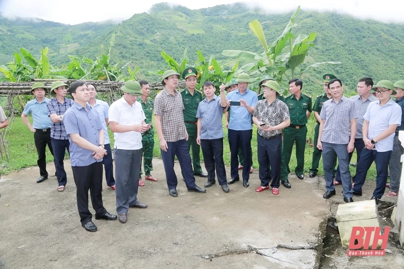 Phó Chủ tịch UBND tỉnh Lê Đức Giang kiểm tra, chỉ đạo khắc phục hậu quả bão số 3 tại các huyện Mường Lát, Quan Hóa, Quan Sơn