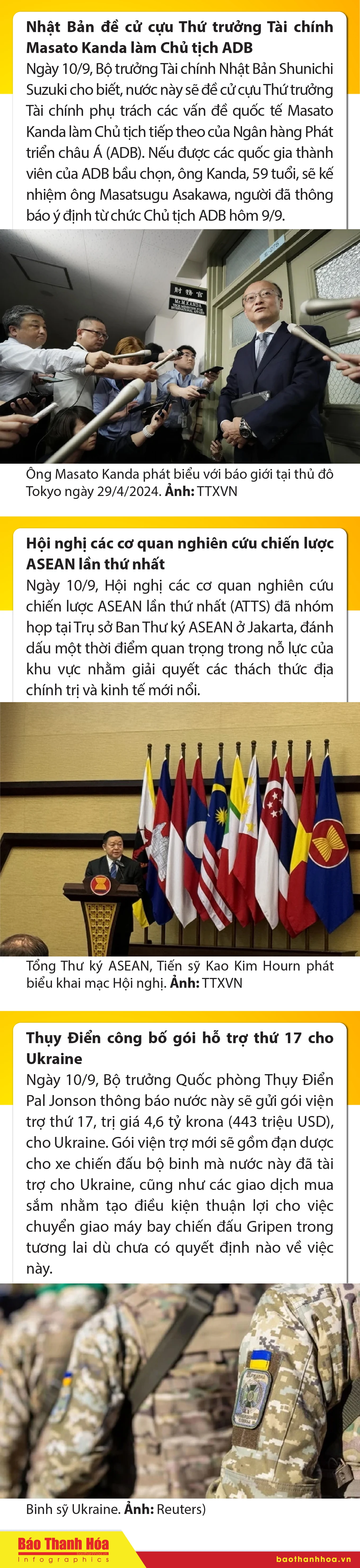 Sự kiện nổi bật trong nước, quốc tế ngày 10/9
