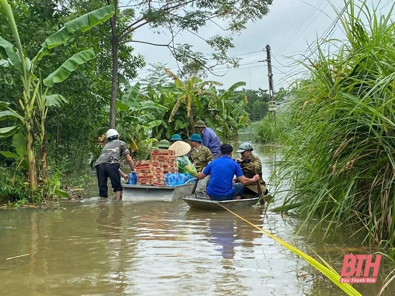 Nước sông Bưởi dâng cao trở lại, huyện Thạch Thành tăng cường biện pháp ứng phó 