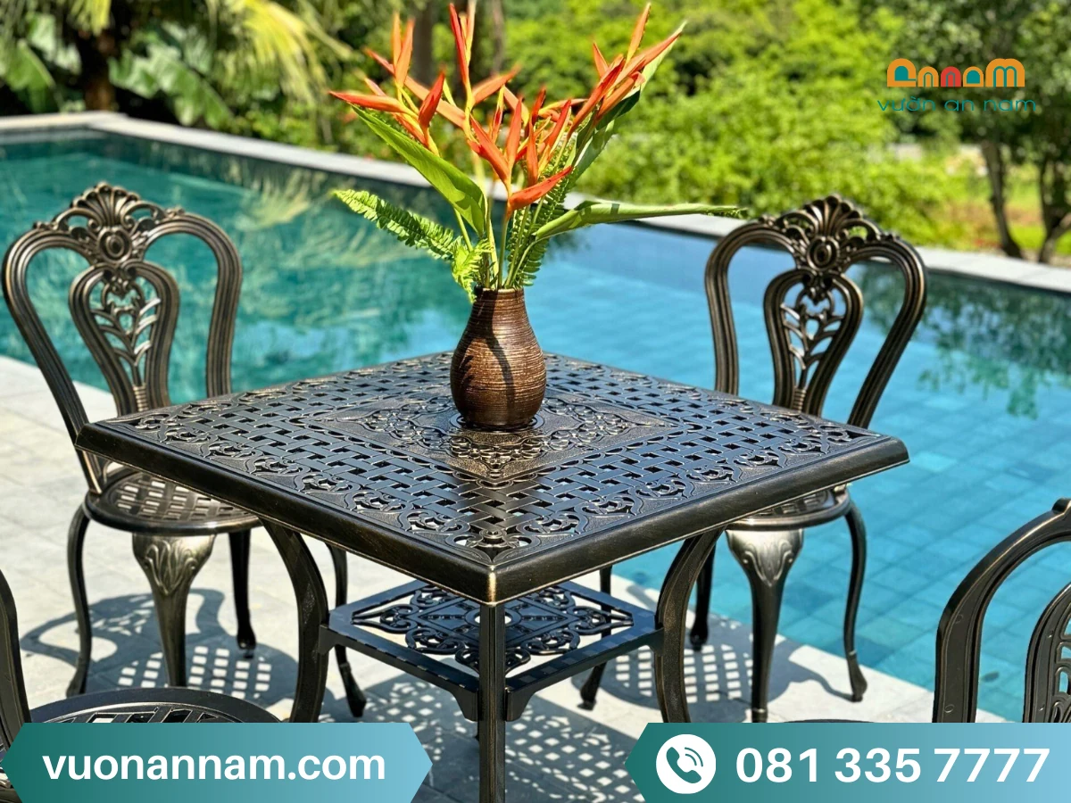 Bàn ghế ngoài trời cho không gian sân vườn, nhà hàng, khách sạn, resort