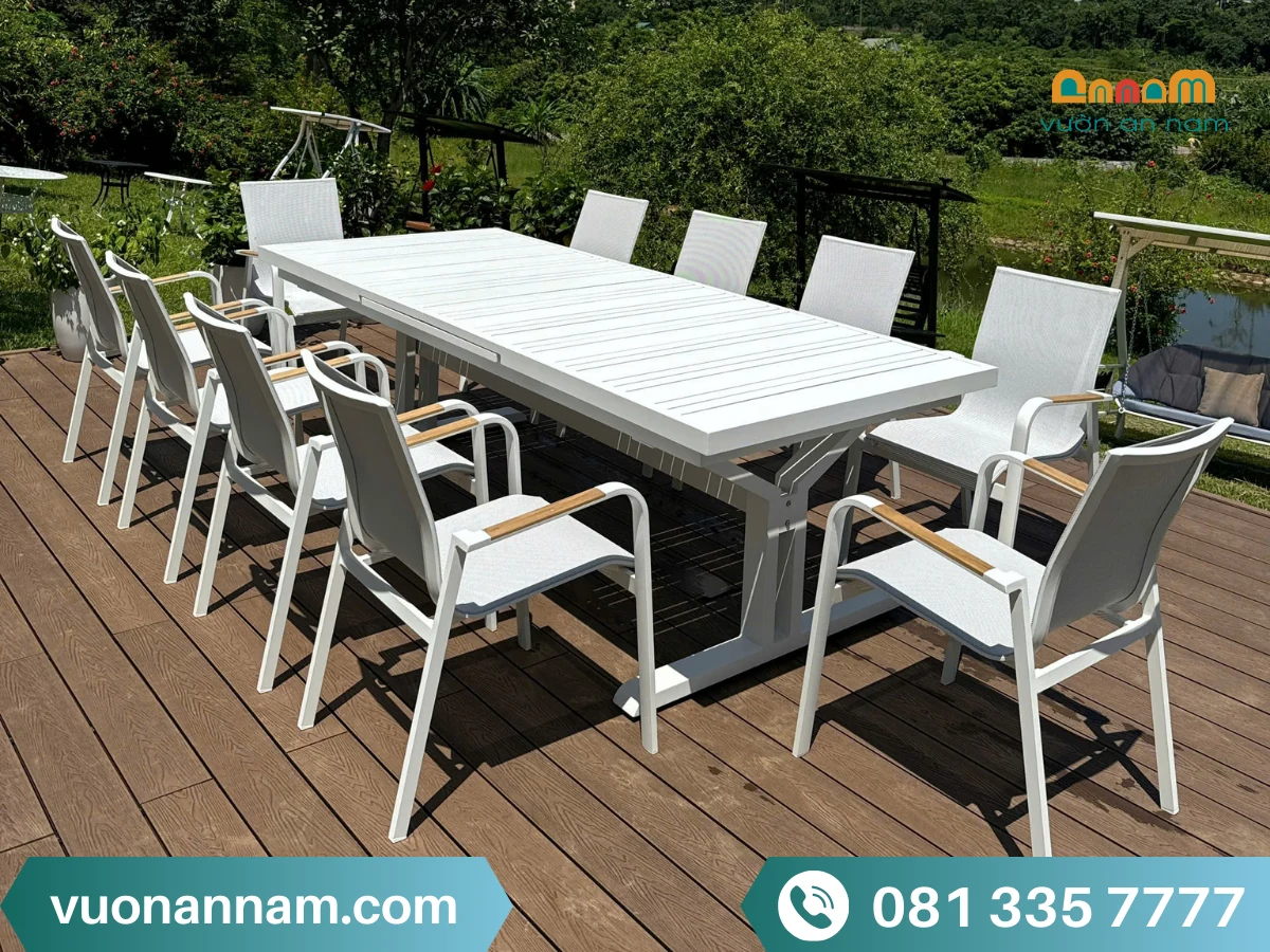 Bàn ghế ngoài trời cho không gian sân vườn, nhà hàng, khách sạn, resort