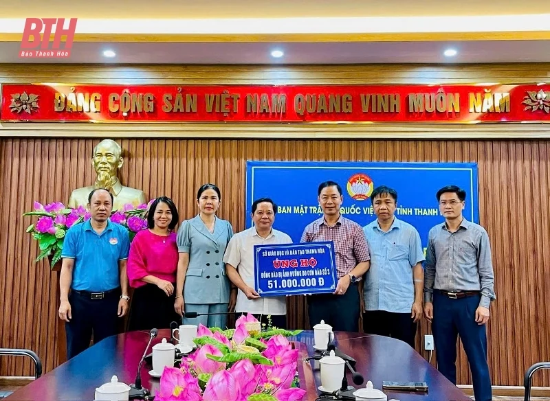 Trên 2,7 tỷ đồng ngành Giáo dục Thanh Hóa chung tay hỗ trợ đồng bào bị thiệt hại bởi bão số 3