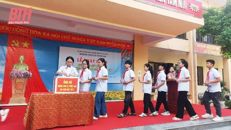 Trên 2,7 tỷ đồng ngành Giáo dục Thanh Hóa chung tay hỗ trợ đồng bào bị thiệt hại bởi bão số 3