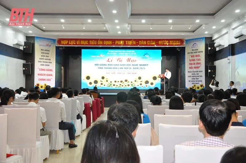 Trao 74 giải tập thể, cá nhân tại Hội giảng nhà giáo giáo dục nghề nghiệp tỉnh Thanh Hóa lần thứ IX năm 2024