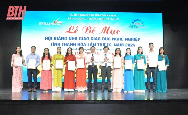 Trao 74 giải tập thể, cá nhân tại Hội giảng nhà giáo giáo dục nghề nghiệp tỉnh Thanh Hóa lần thứ IX năm 2024