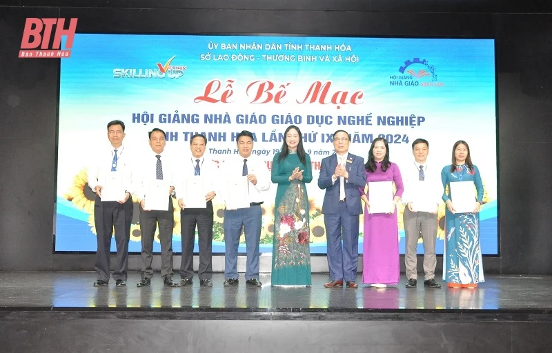 Trao 74 giải tập thể, cá nhân tại Hội giảng nhà giáo giáo dục nghề nghiệp tỉnh Thanh Hóa lần thứ IX năm 2024