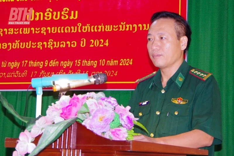 Tập huấn nghiệp vụ Biên phòng cho cán bộ Quân đội Nhân dân Lào