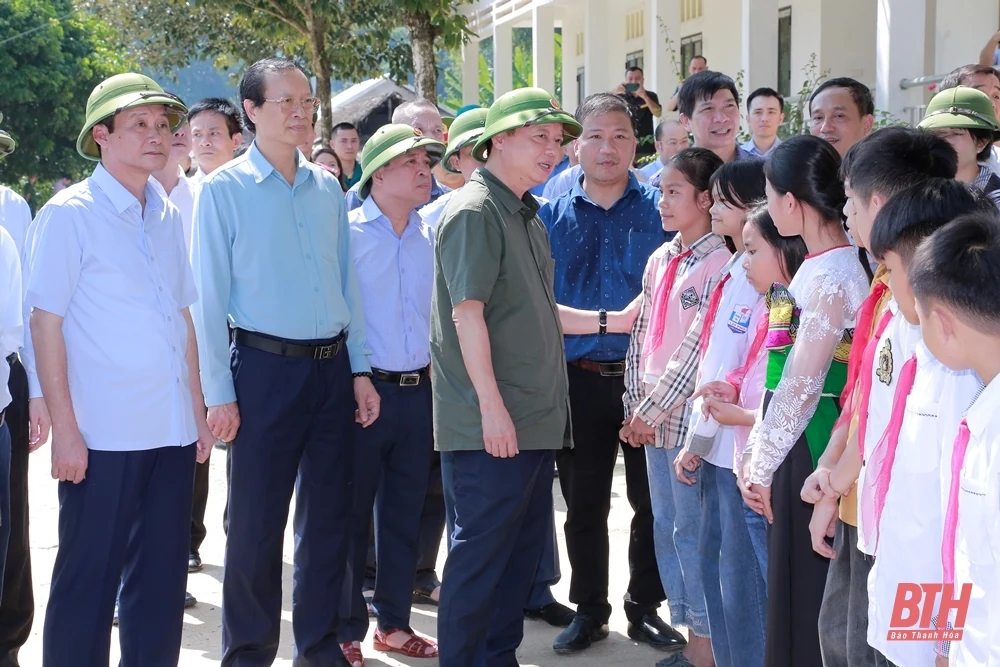 Phó Thủ tướng Chính phủ Trần Hồng Hà kiểm tra công tác khắc phục hậu quả thiên tai tại Thanh Hóa