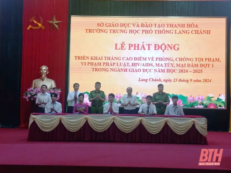 Phát động triển khai tháng cao điểm về phòng, chống tội phạm, vi phạm pháp luật, HIV/AIDS, ma túy, mại dâm đợt 1 trong ngành Giáo dục