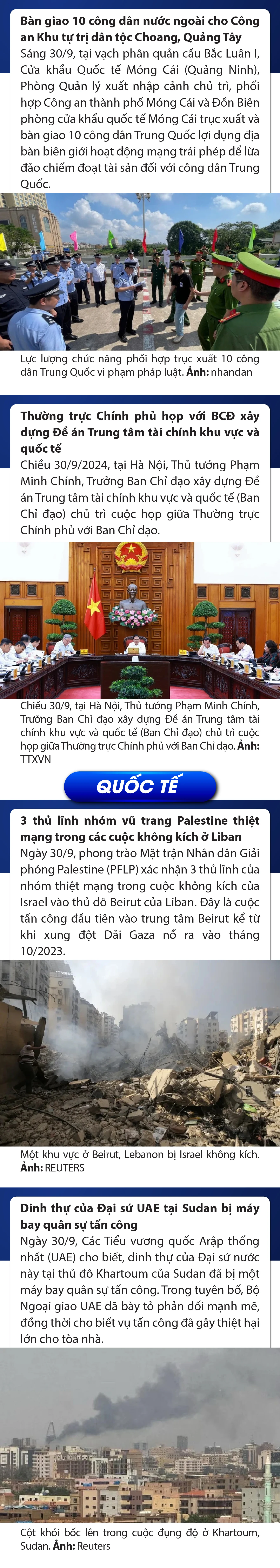 Sự kiện nổi bật m88 the thao, quốc tế ngày 30/9