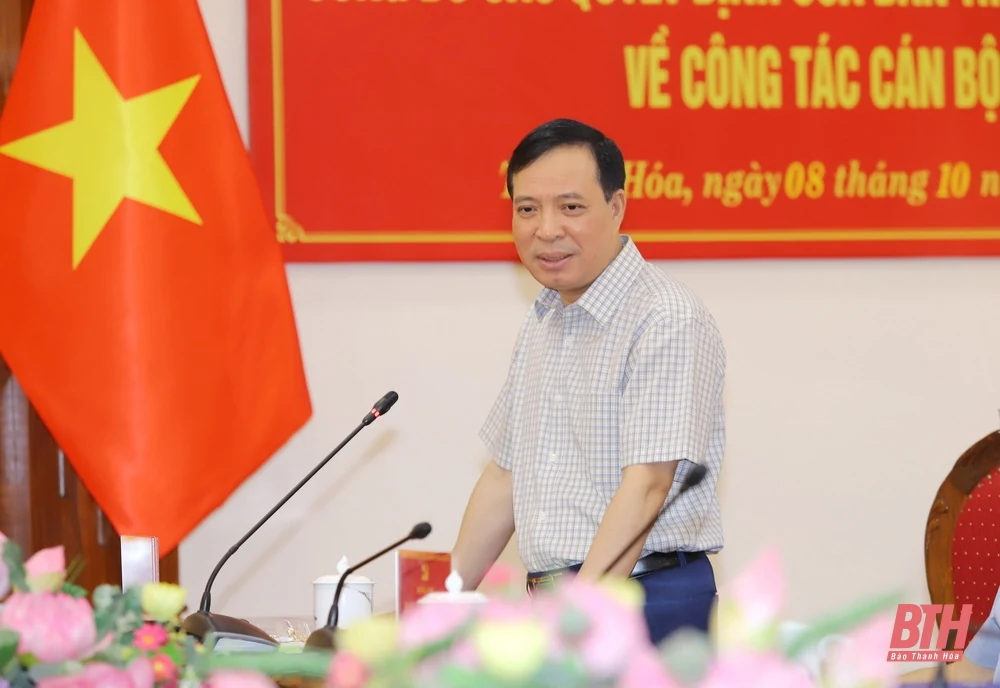 Ban Thường vụ Tỉnh ủy công bố các quyết định về công tác cán bộ