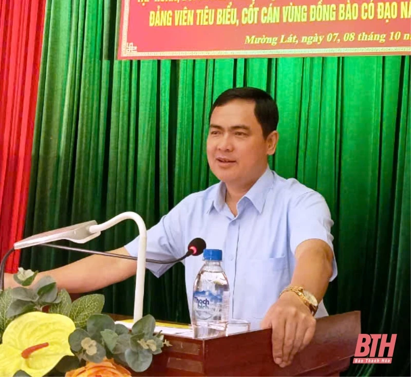 Tập huấn, bồi dưỡng nghiệp vụ công tác dân vận cho cán bộ cơ sở, đảng viên tiêu biểu, cốt cán vùng đồng bào có đạo huyện Mường Lát