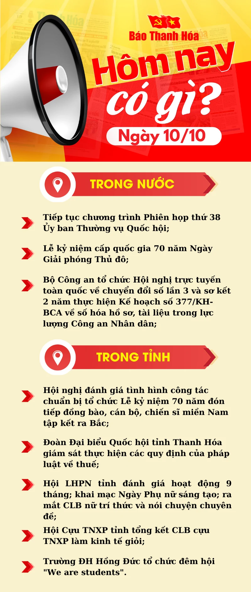 Hôm nay có gì? - Sự kiện nổi bật ngày 10/10/2024