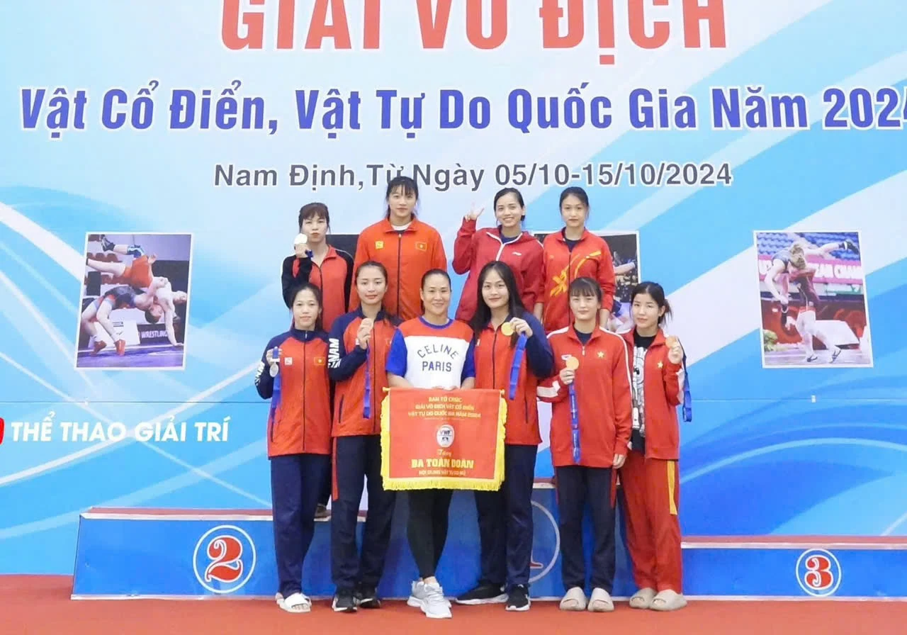 Vật Thanh Hoá giành ngôi thứ Ba toàn đoàn Vật tự do nữ tại giải đấu quan trọng nhất năm 2024